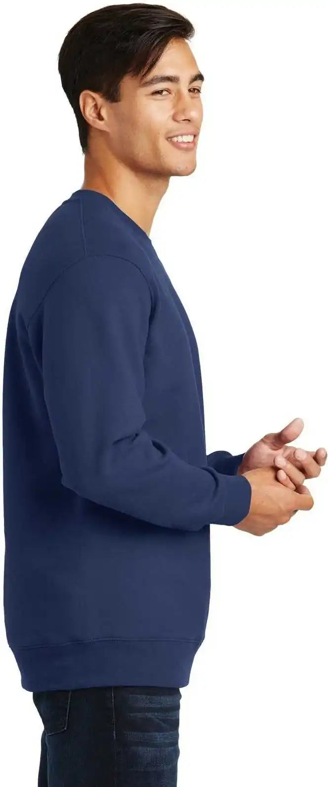 Port &amp; Company Pc850 Fan Favorite Fleece Crewneck Sweatshirt Team Navy