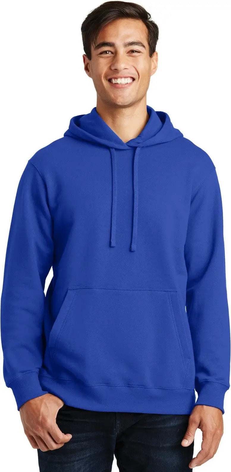 Port & Company Pc850h co Fan Favorite Fleece Pullover Hooded Sweatshirt - True Royal - Adult Xs
