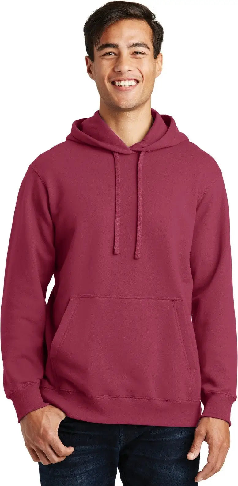 Port & Company Pc850h co Fan Favorite Fleece Pullover Hooded Sweatshirt - Garnet - Adult Xs