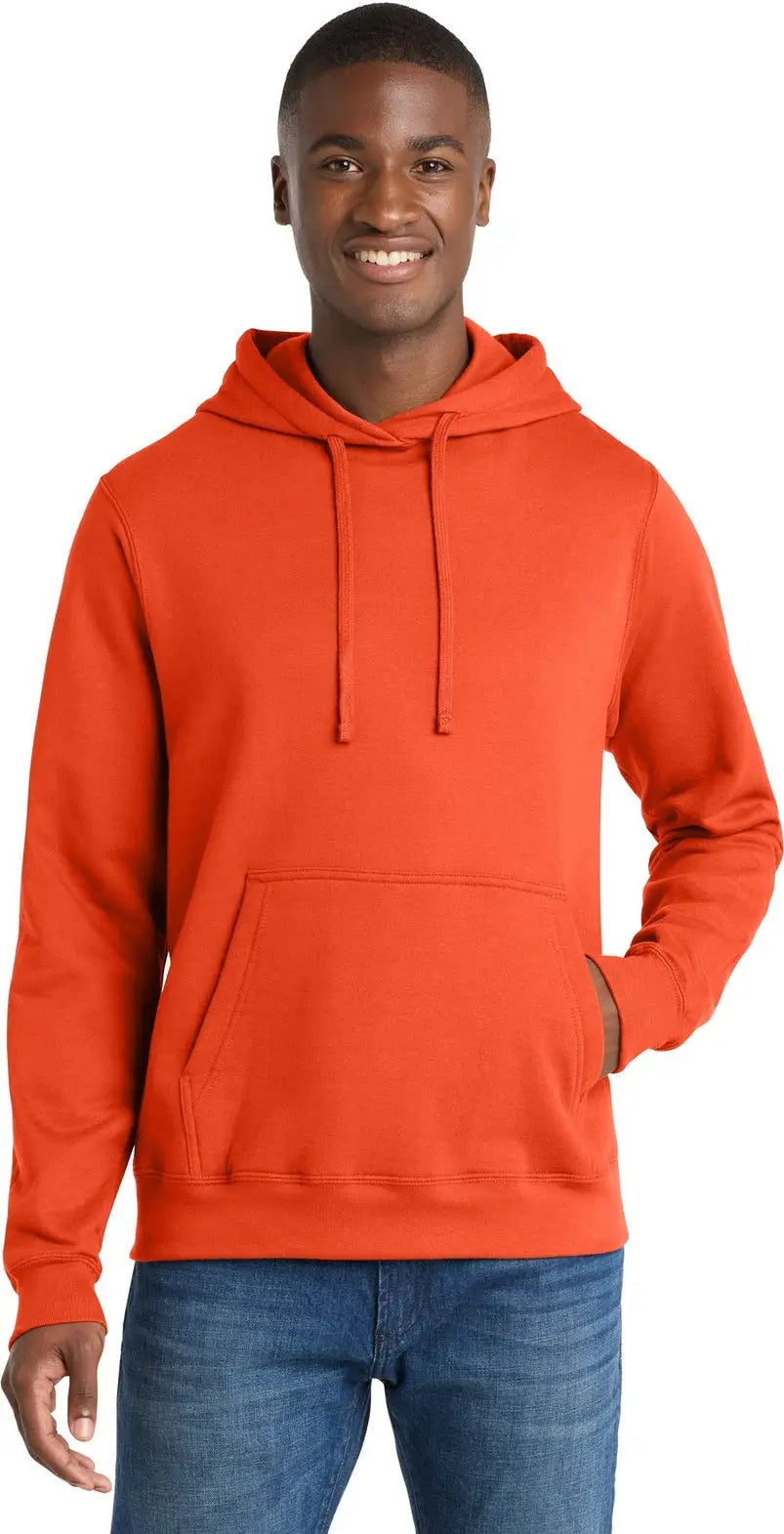 Port & Company Pc850h co Fan Favorite Fleece Pullover Hooded Sweatshirt - Orange