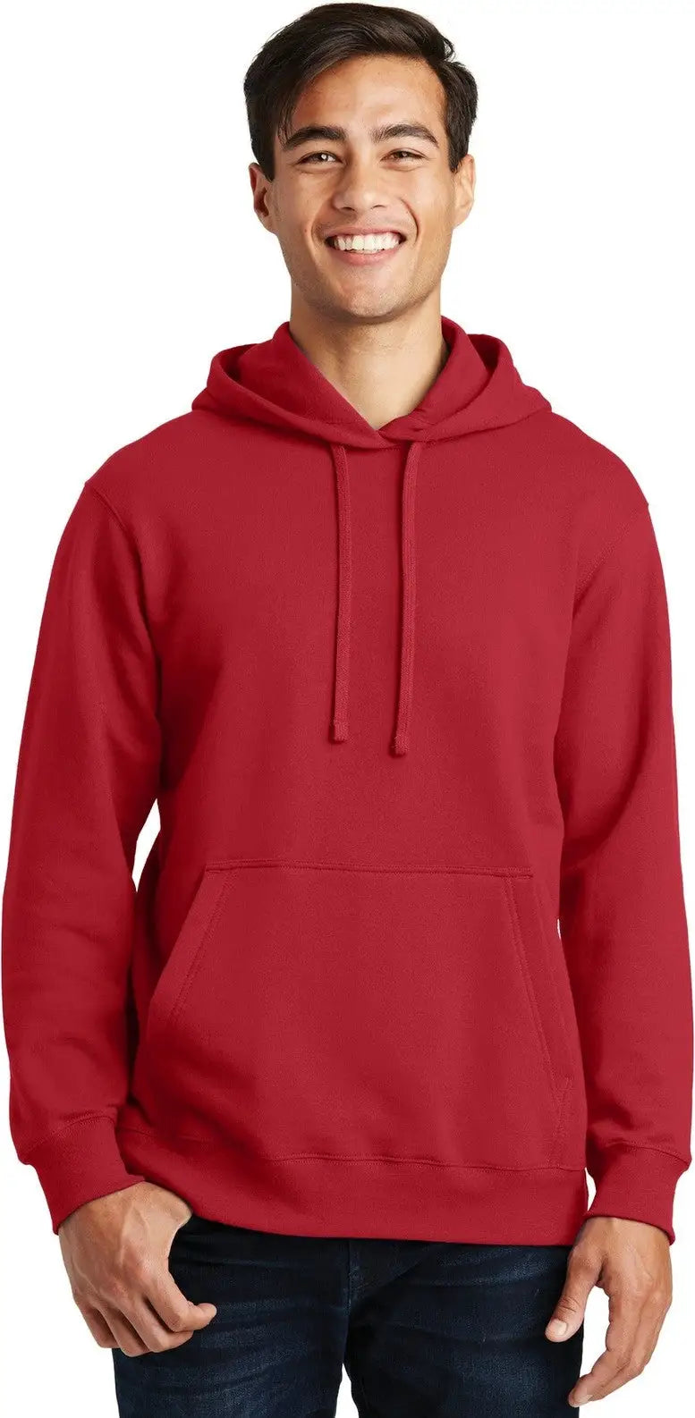 Port & Company Pc850h co Fan Favorite Fleece Pullover Hooded Sweatshirt - Team Cardinal - Adult Xs