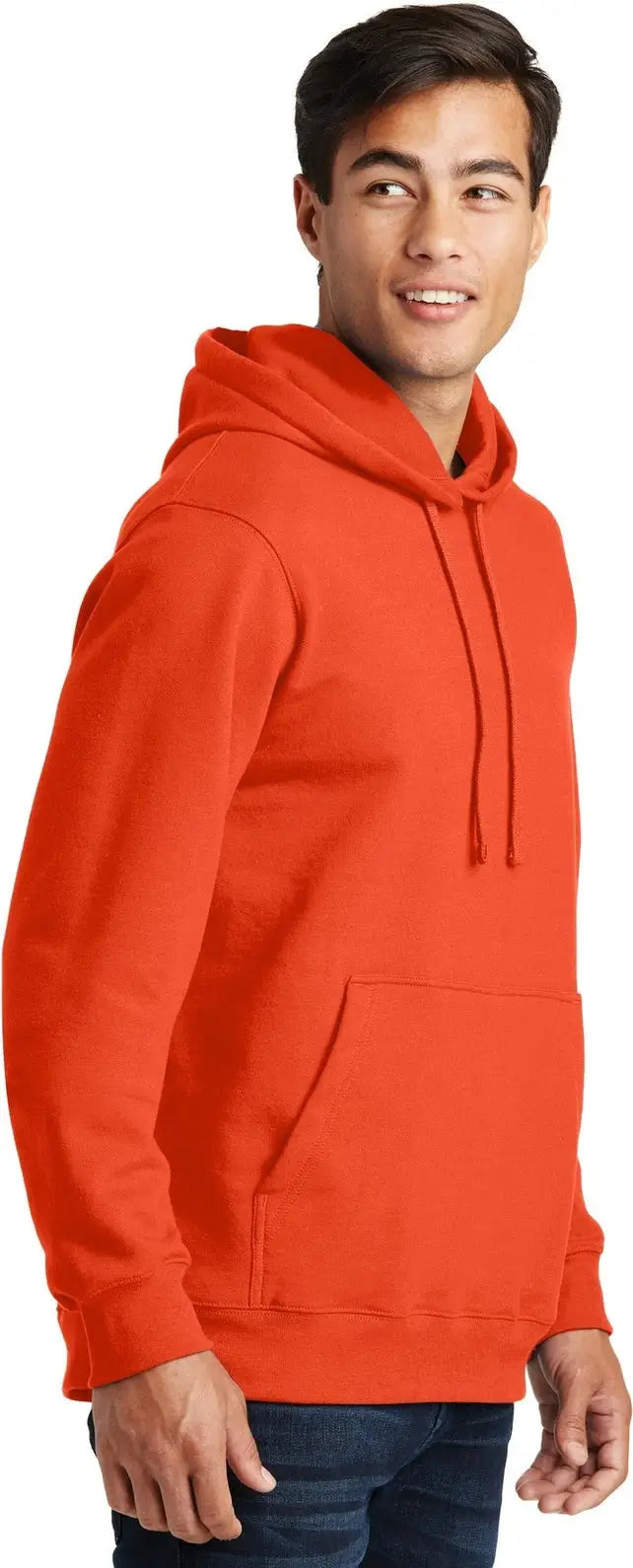 Port & Company Pc850h co Fan Favorite Fleece Pullover Hooded Sweatshirt - Orange