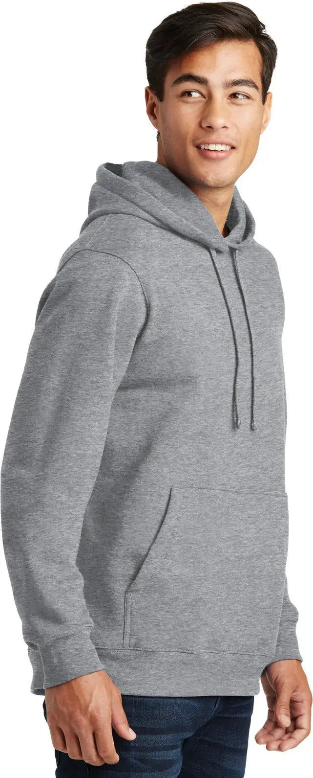 Port & Company Pc850h co Fan Favorite Fleece Pullover Hooded Sweatshirt - Athletic Heather