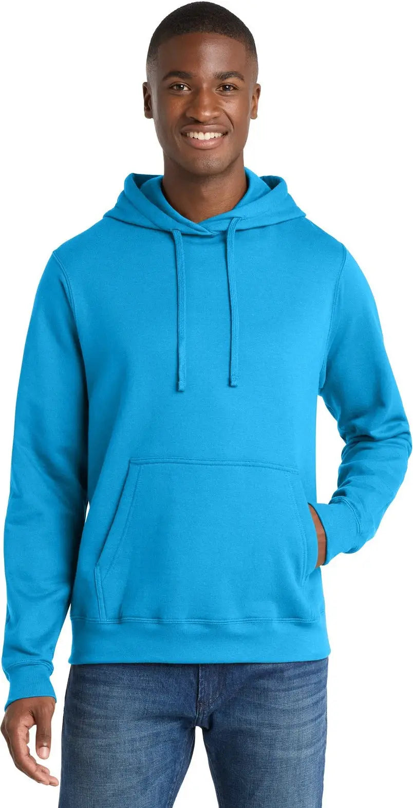 Port & Company Pc850h co Fan Favorite Fleece Pullover Hooded Sweatshirt - Sapphire