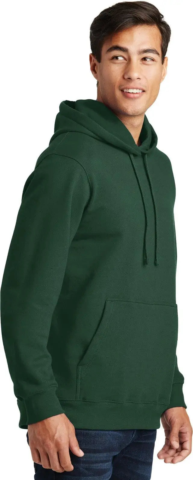 Port & Company Pc850h co Fan Favorite Fleece Pullover Hooded Sweatshirt - Forest Green