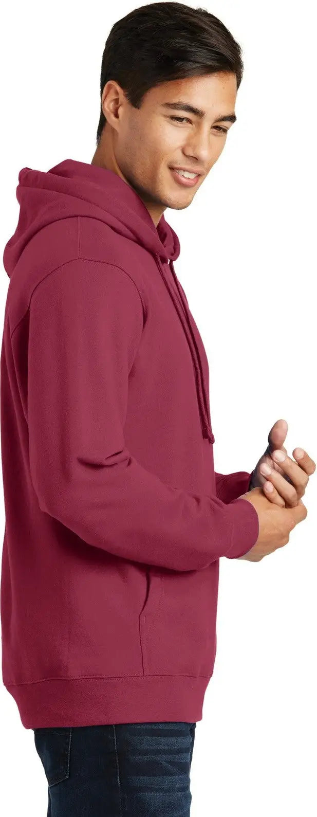 Port & Company Pc850h co Fan Favorite Fleece Pullover Hooded Sweatshirt - Garnet