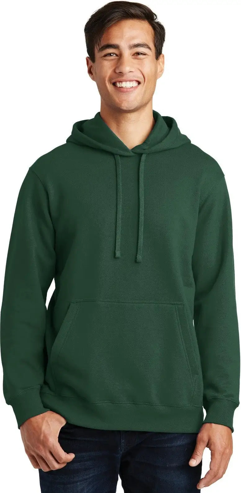 Port & Company Pc850h co Fan Favorite Fleece Pullover Hooded Sweatshirt - Forest Green - Adult Xs