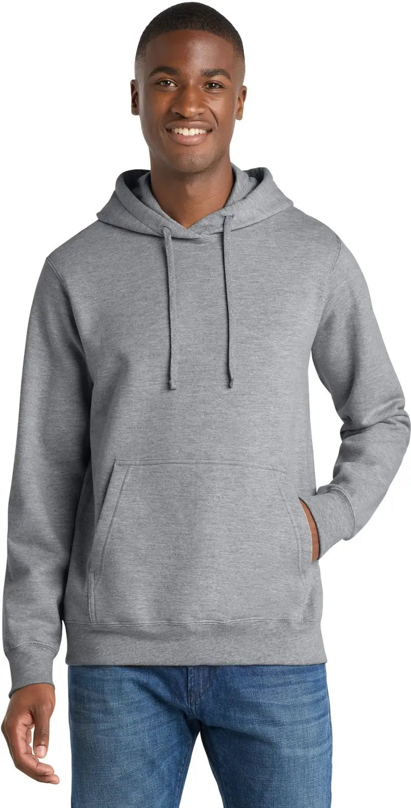 Port & Company Pc850h co Fan Favorite Fleece Pullover Hooded Sweatshirt - Athletic Heather