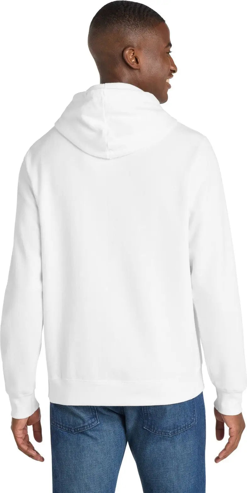 Port & Company Pc850h co Fan Favorite Fleece Pullover Hooded Sweatshirt - White
