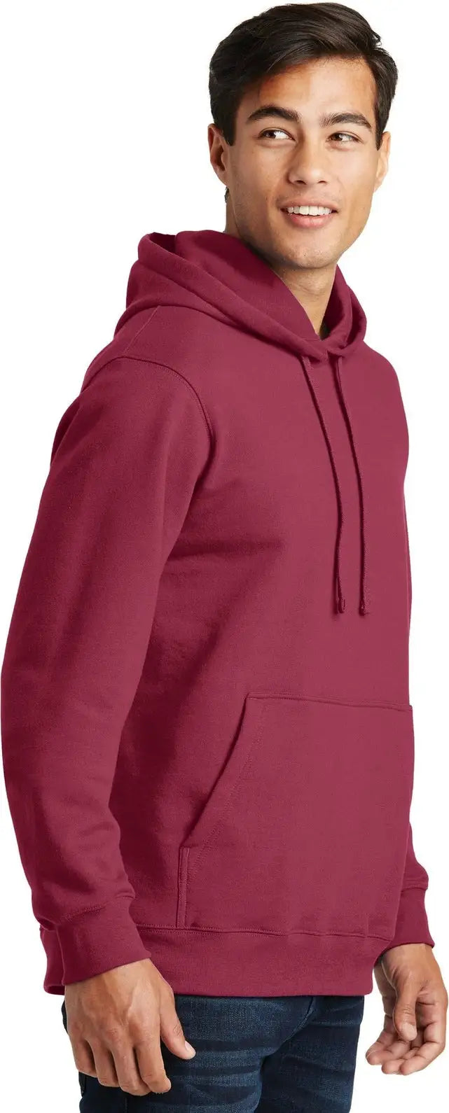 Port & Company Pc850h co Fan Favorite Fleece Pullover Hooded Sweatshirt - Garnet