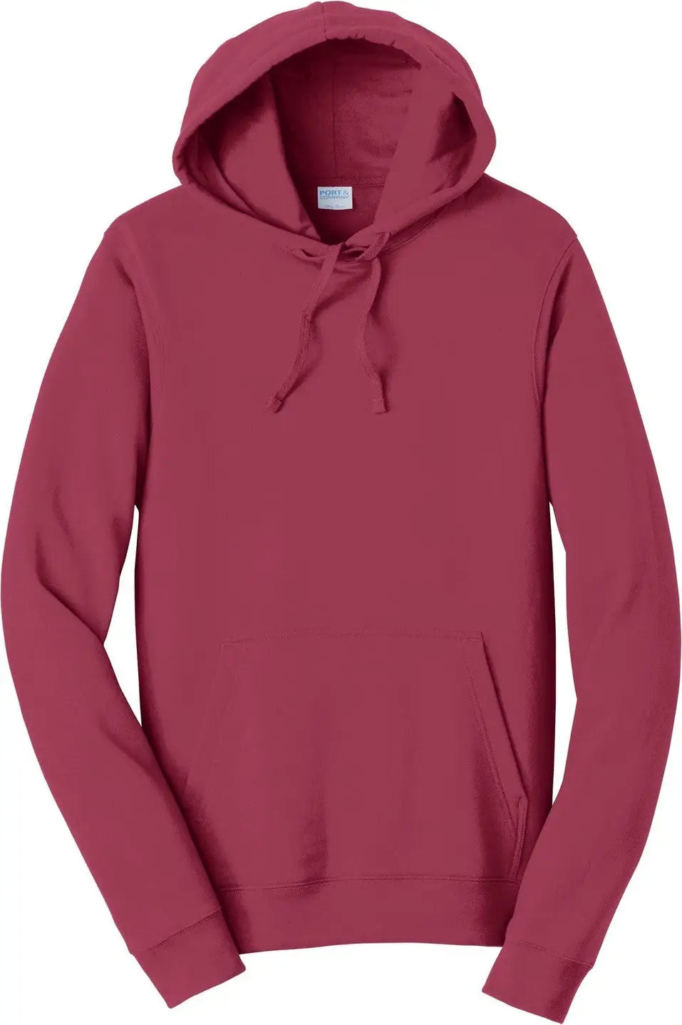 Port & Company Pc850h co Fan Favorite Fleece Pullover Hooded Sweatshirt - Garnet