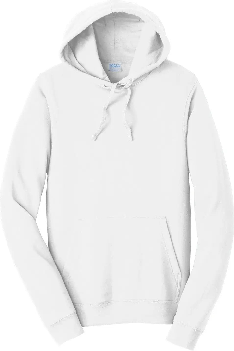 Port & Company Pc850h co Fan Favorite Fleece Pullover Hooded Sweatshirt - White
