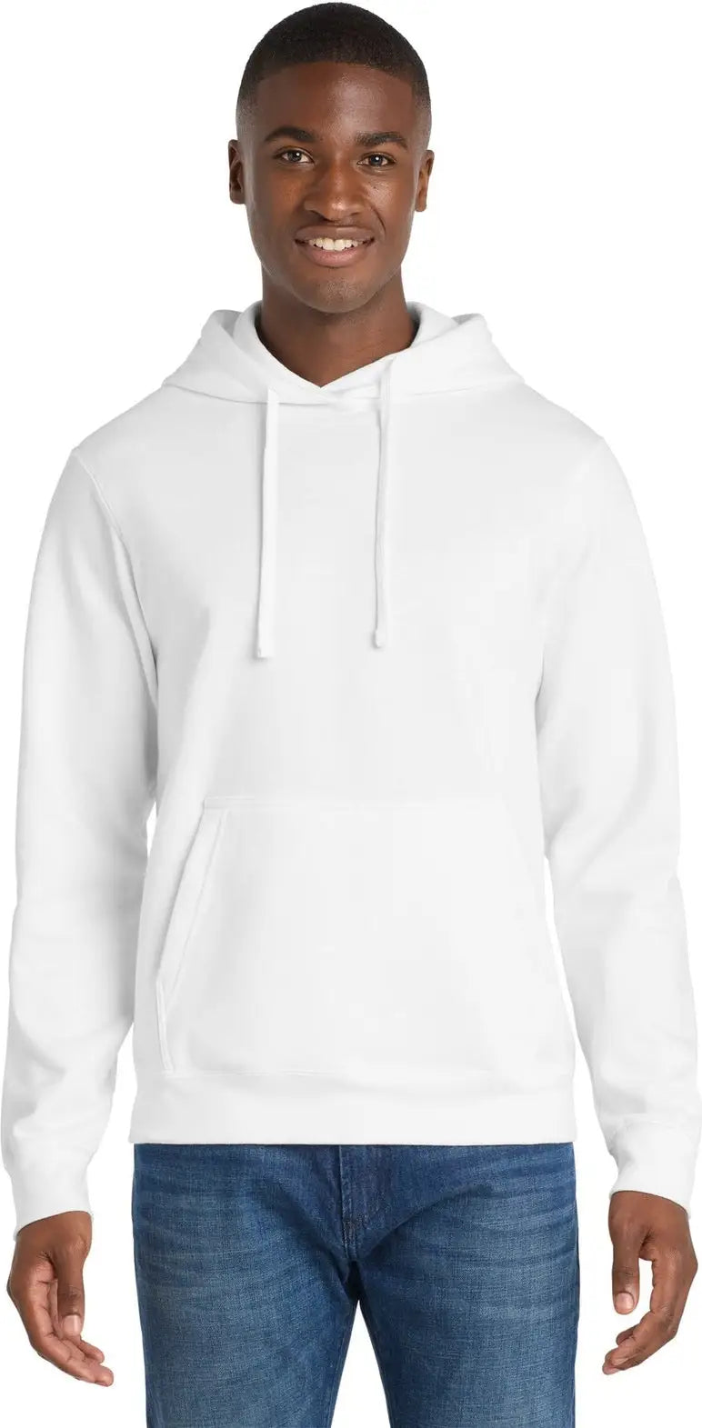 Port & Company Pc850h co Fan Favorite Fleece Pullover Hooded Sweatshirt - White