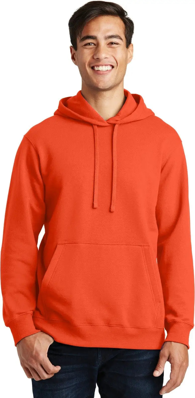 Port & Company Pc850h co Fan Favorite Fleece Pullover Hooded Sweatshirt - Orange - Adult Xs