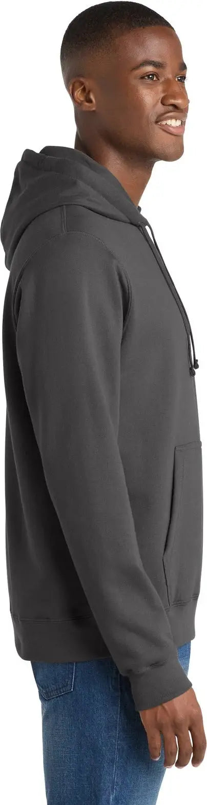 Port & Company Pc850h co Fan Favorite Fleece Pullover Hooded Sweatshirt - Charcoal