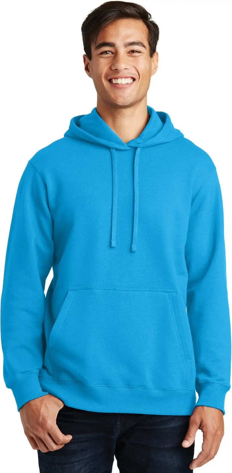 Port & Company Pc850h co Fan Favorite Fleece Pullover Hooded Sweatshirt - Sapphire - Adult Xs