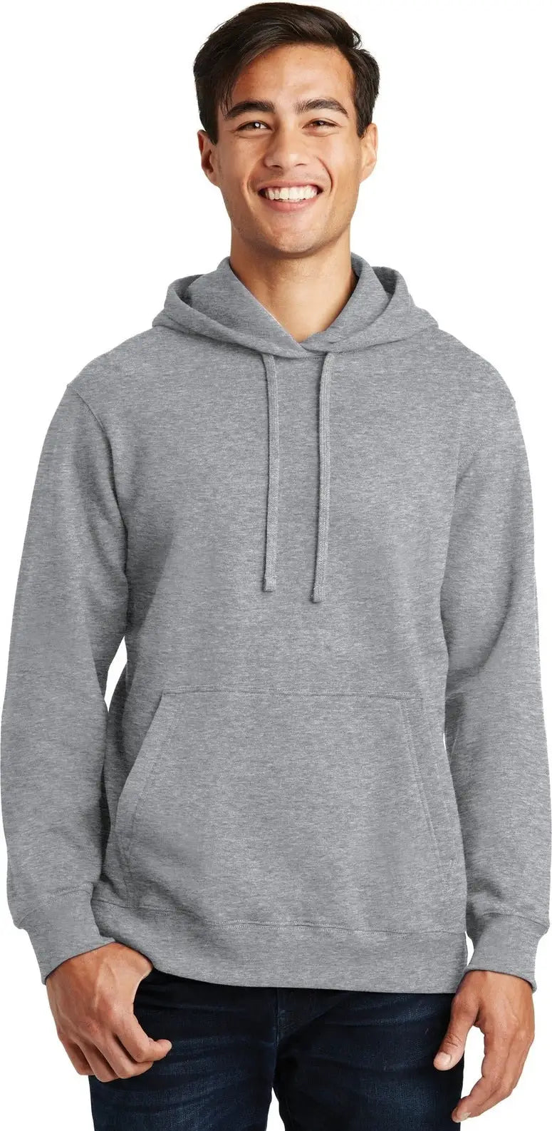 Port & Company Pc850h co Fan Favorite Fleece Pullover Hooded Sweatshirt - Athletic Heather - Adult Xs