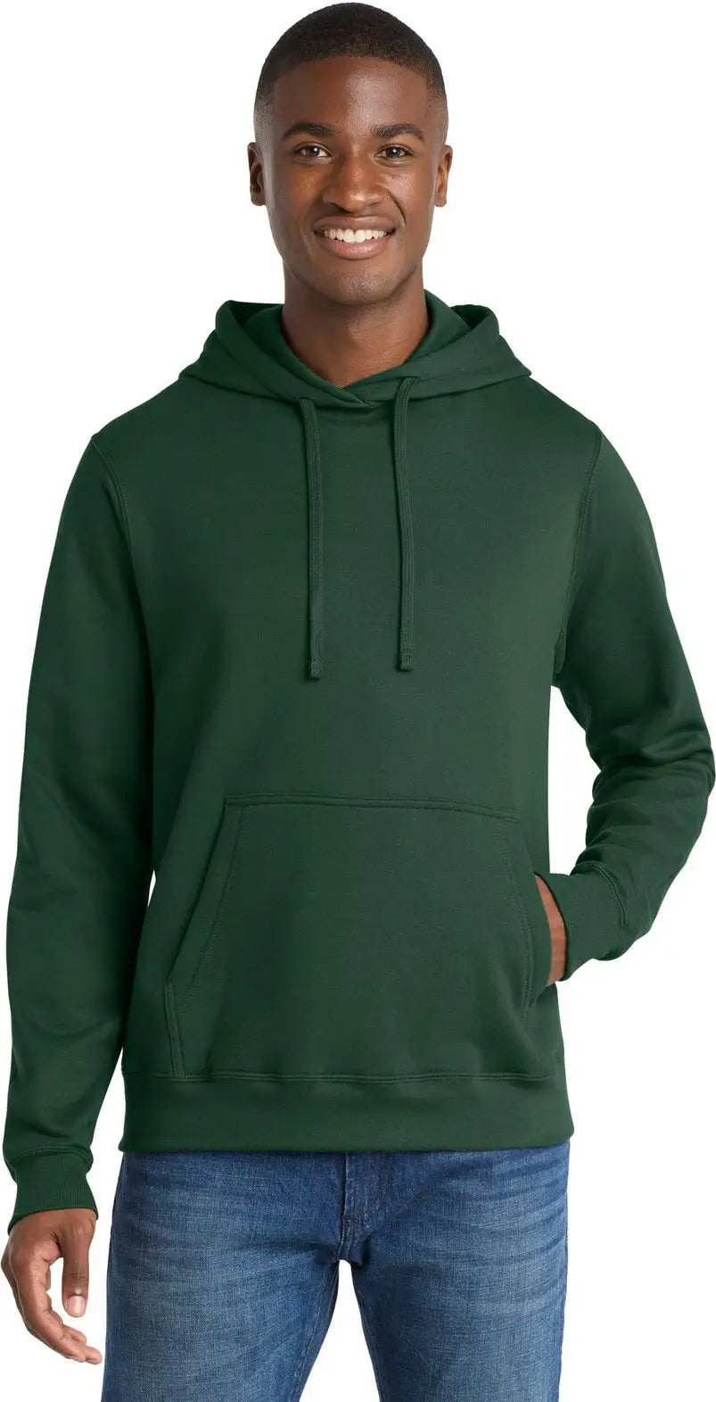 Port & Company Pc850h co Fan Favorite Fleece Pullover Hooded Sweatshirt - Forest Green