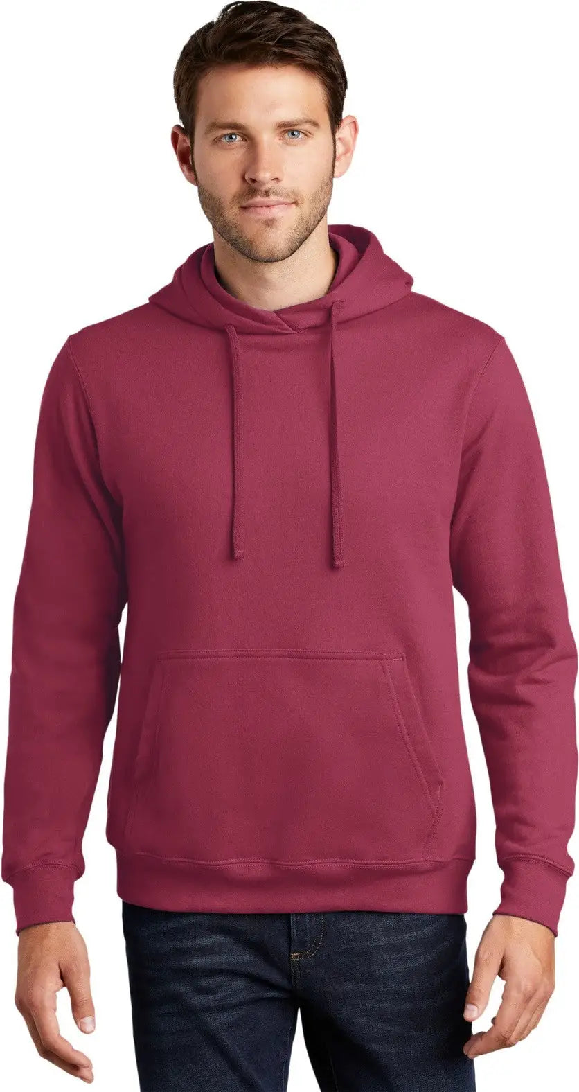 Port & Company Pc850h co Fan Favorite Fleece Pullover Hooded Sweatshirt - Garnet