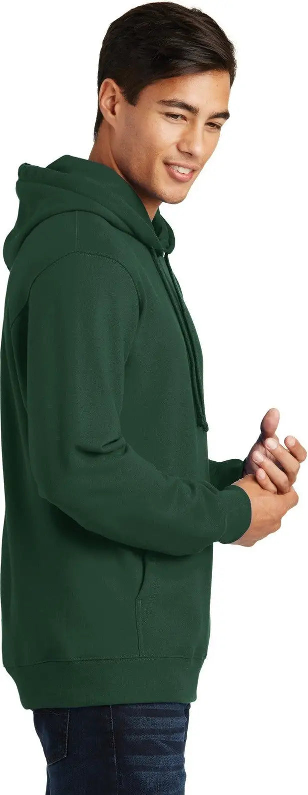 Port & Company Pc850h co Fan Favorite Fleece Pullover Hooded Sweatshirt - Forest Green