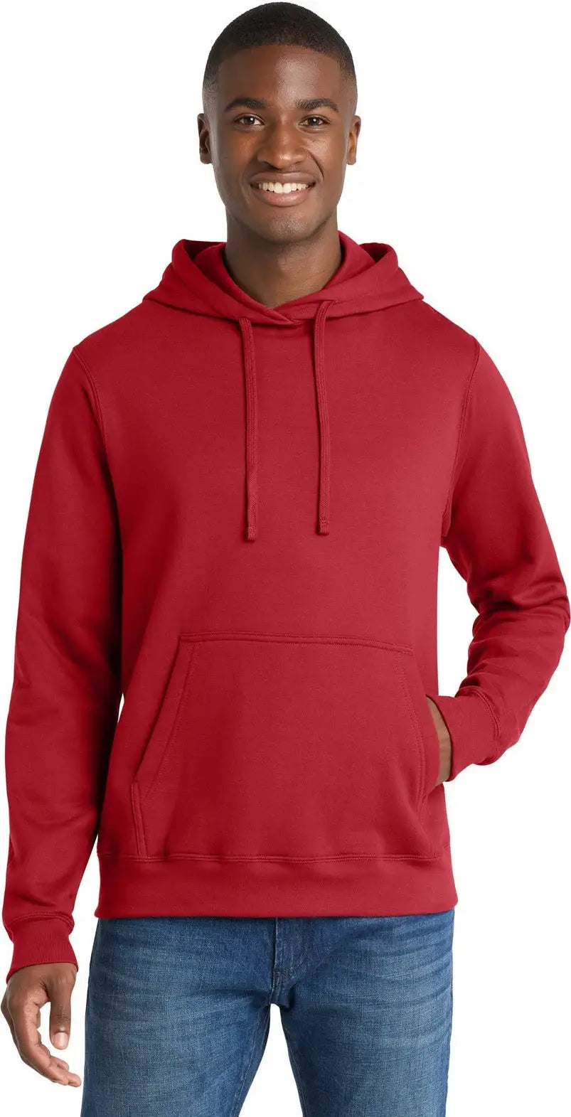 Port & Company Pc850h co Fan Favorite Fleece Pullover Hooded Sweatshirt - Team Cardinal