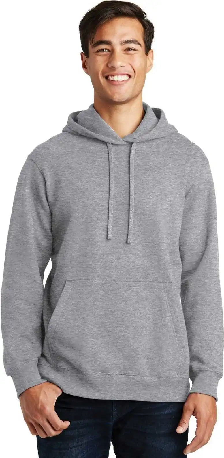 Port &amp; Company Pc850h Fan Favorite Fleece Pullover Hooded Sweatshirt Athletic Heather