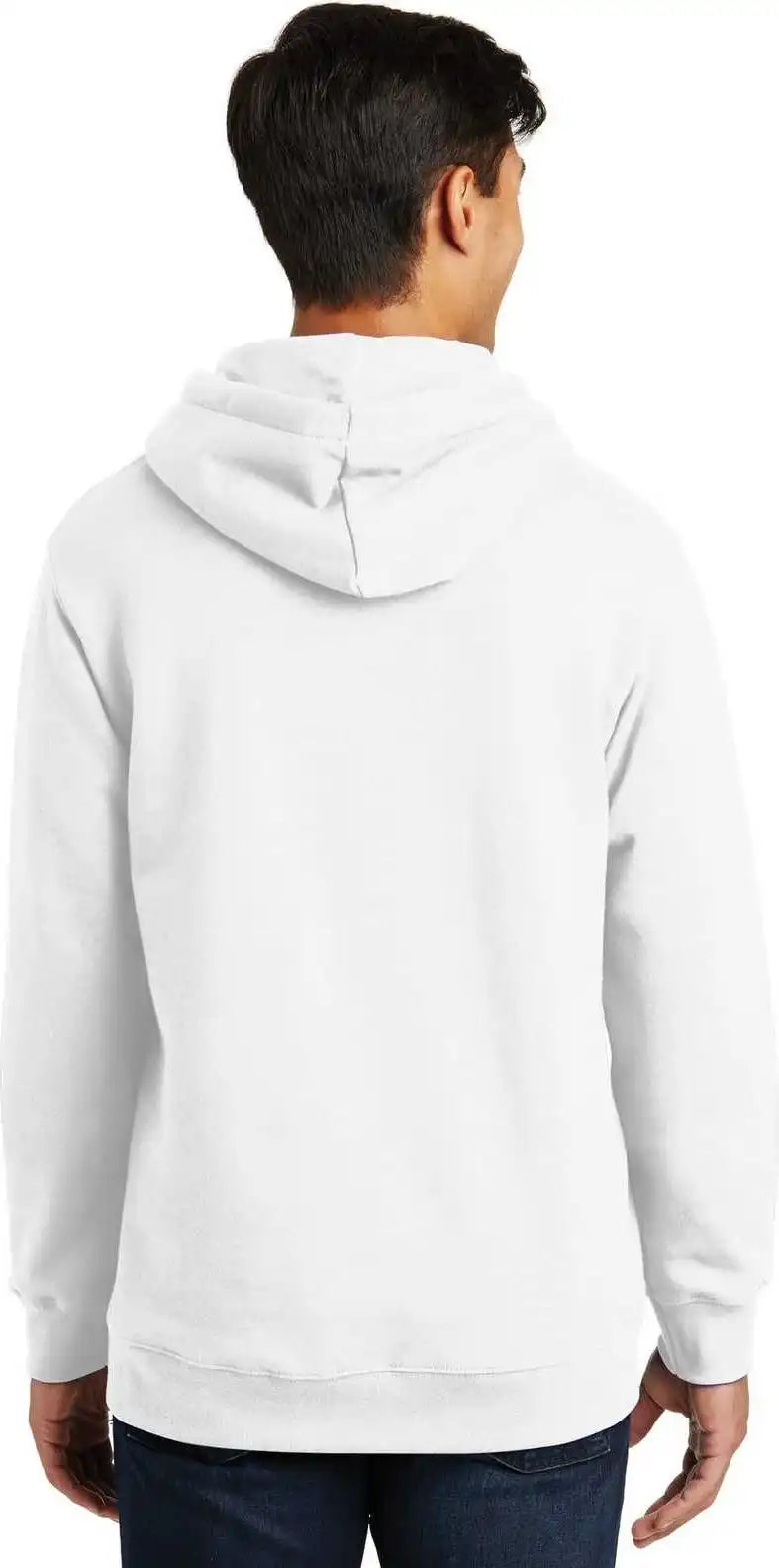 Port &amp; Company Pc850h Fan Favorite Fleece Pullover Hooded Sweatshirt White