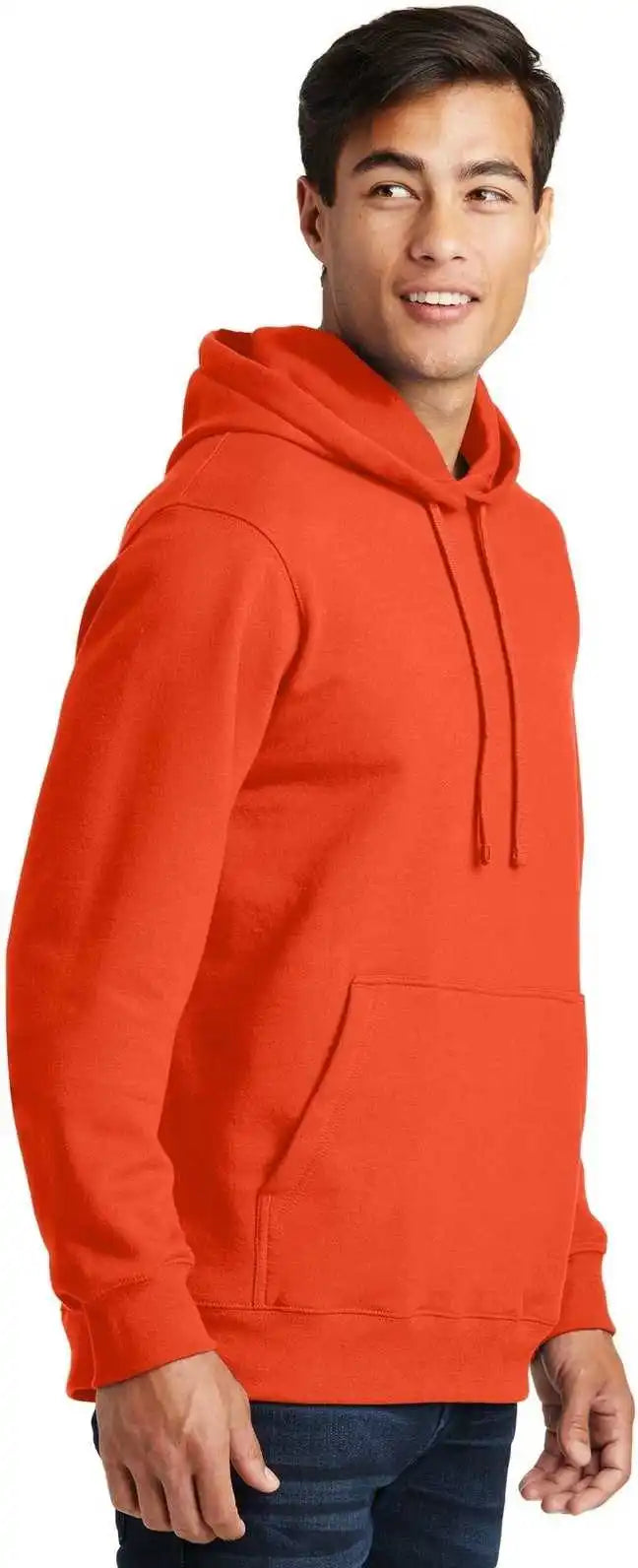 Port &amp; Company Pc850h Fan Favorite Fleece Pullover Hooded Sweatshirt Orange