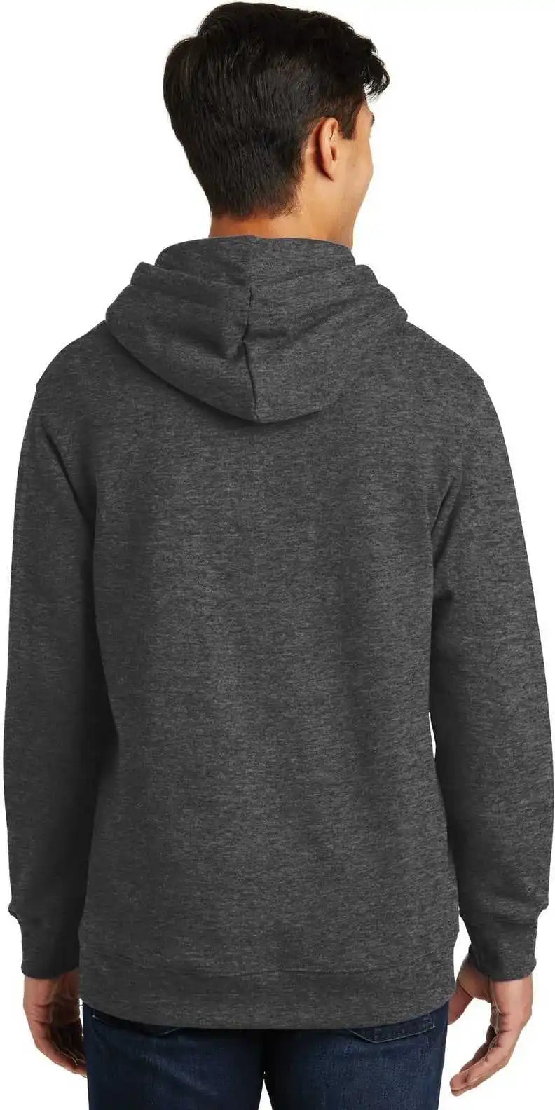 Port &amp; Company Pc850h Fan Favorite Fleece Pullover Hooded Sweatshirt Dark Heather Gray