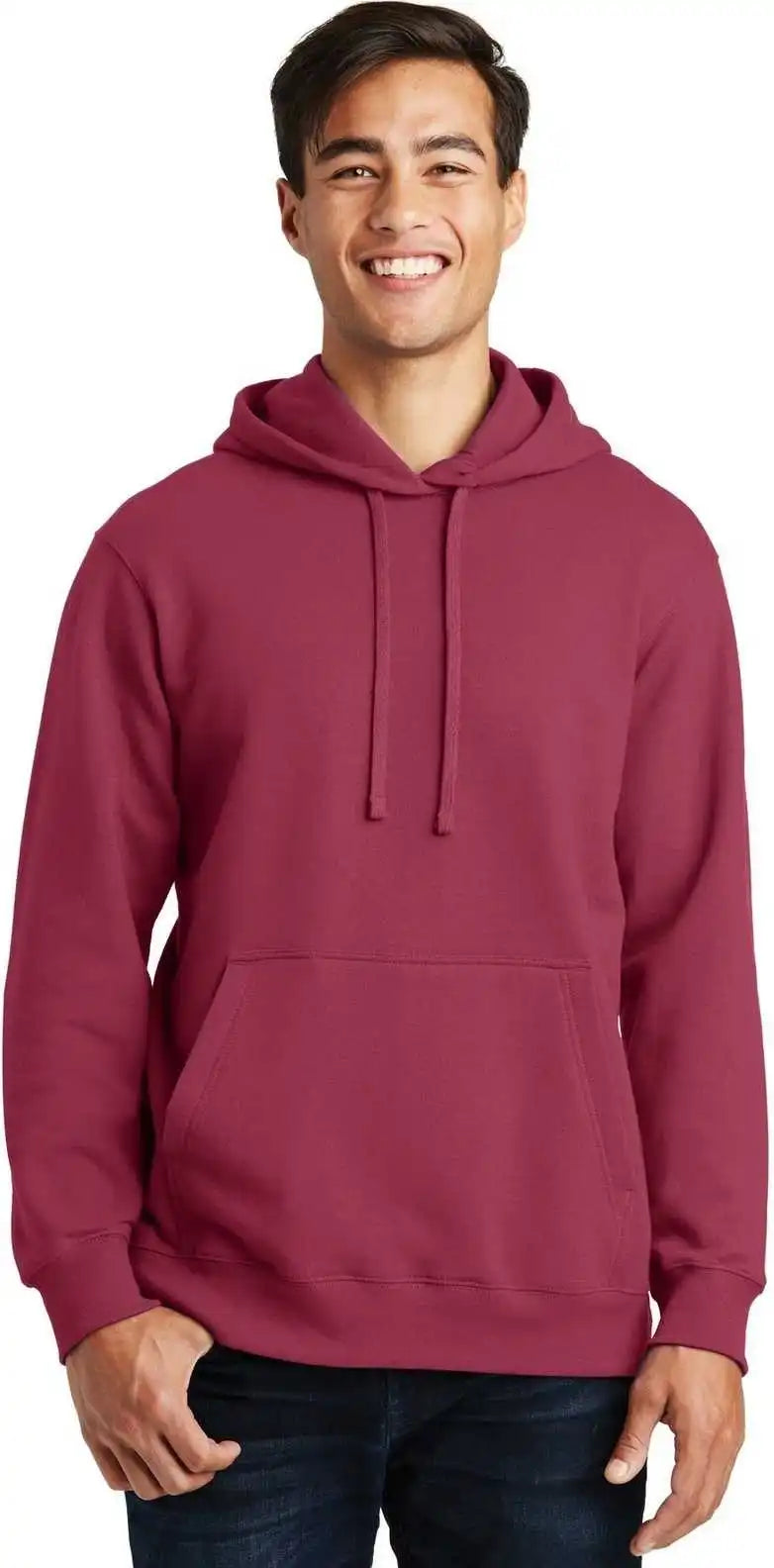 Port & Company Pc850h Fan Favorite Fleece Pullover Hooded Sweatshirt - Garnet