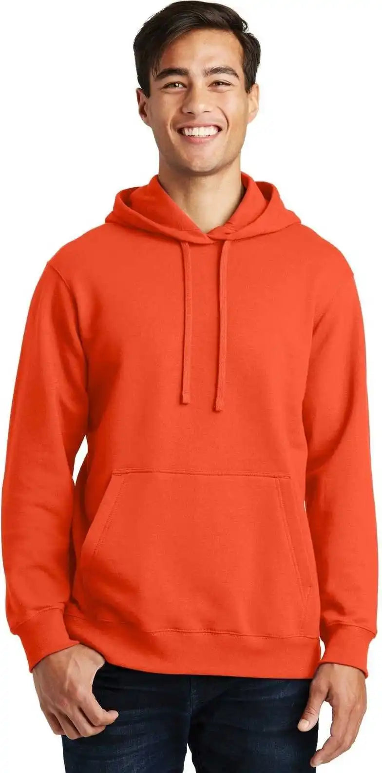 Port &amp; Company Pc850h Fan Favorite Fleece Pullover Hooded Sweatshirt Orange