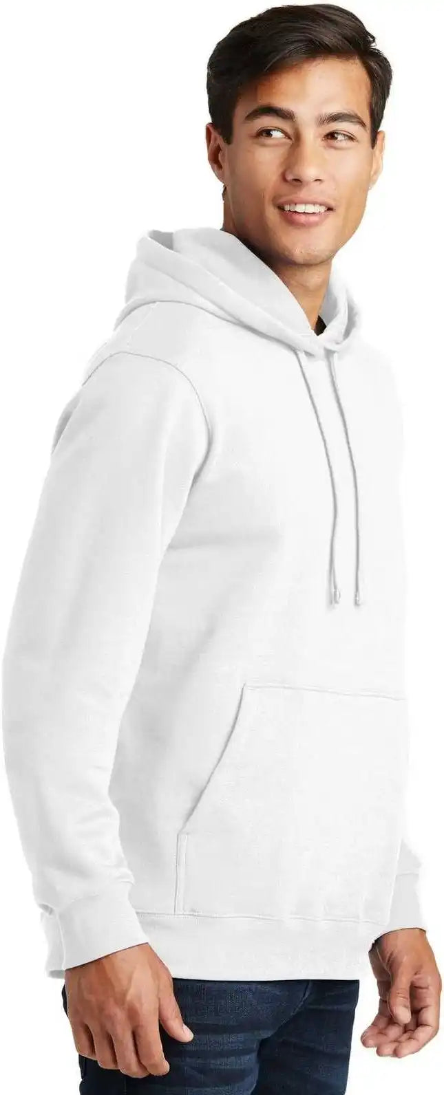 Port &amp; Company Pc850h Fan Favorite Fleece Pullover Hooded Sweatshirt White
