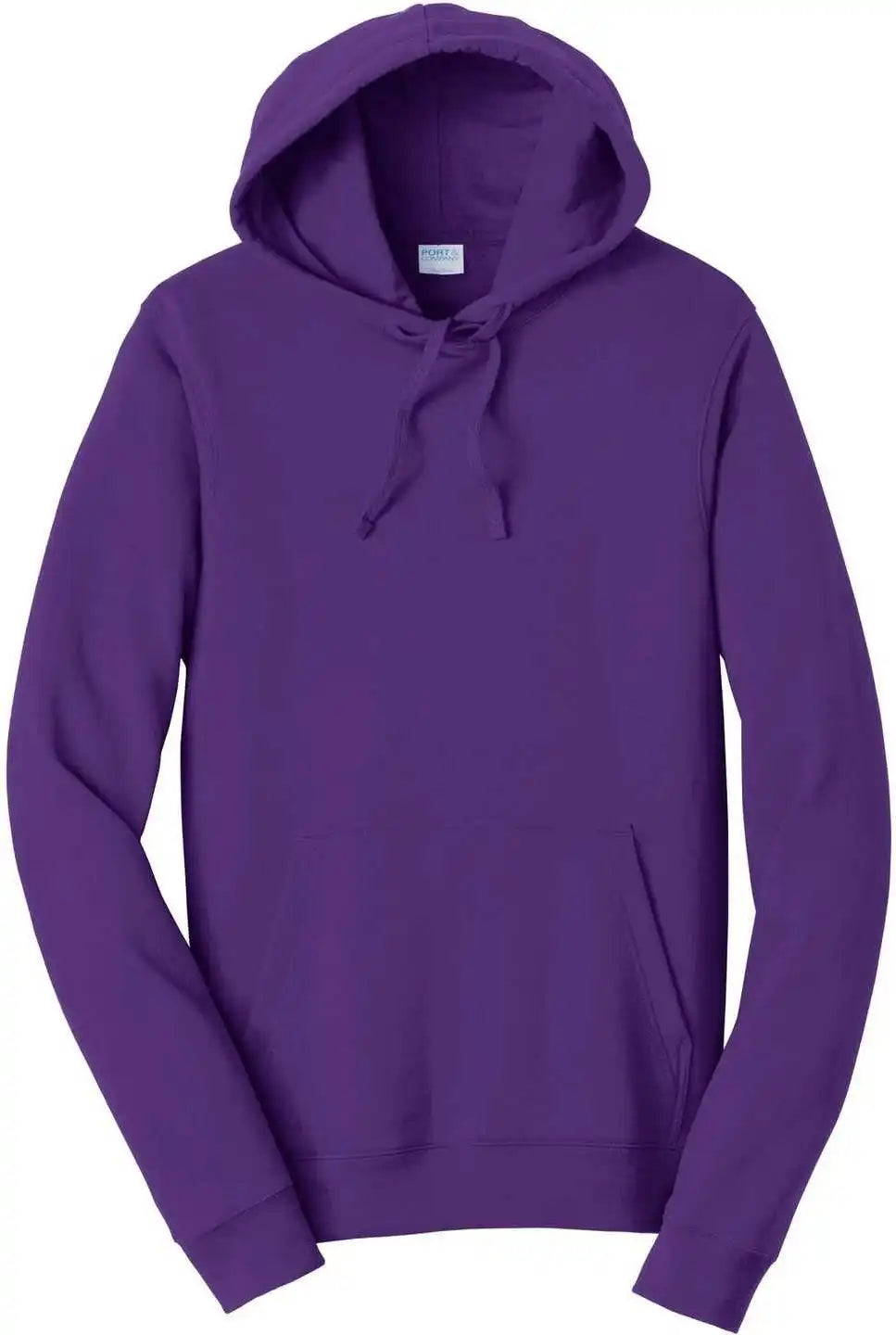 Port &amp; Company Pc850h Fan Favorite Fleece Pullover Hooded Sweatshirt Team Purple