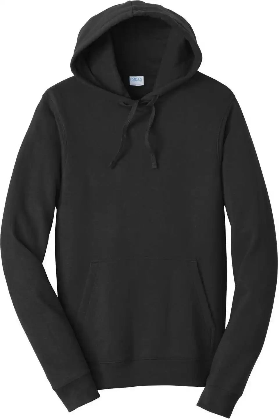 Port &amp; Company Pc850h Fan Favorite Fleece Pullover Hooded Sweatshirt Jet Black