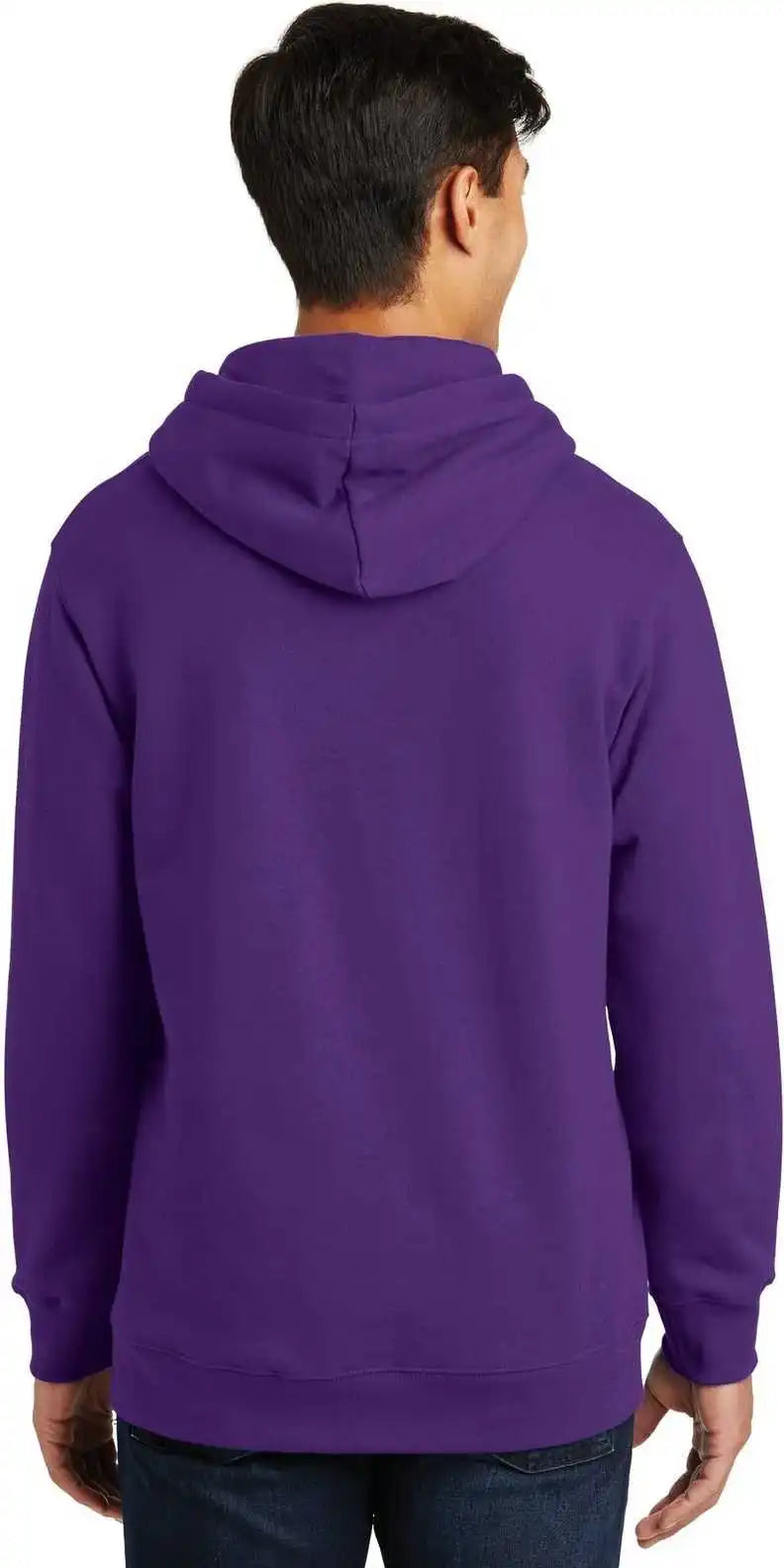 Port & Company Pc850h Fan Favorite Fleece Pullover Hooded Sweatshirt Team Purple