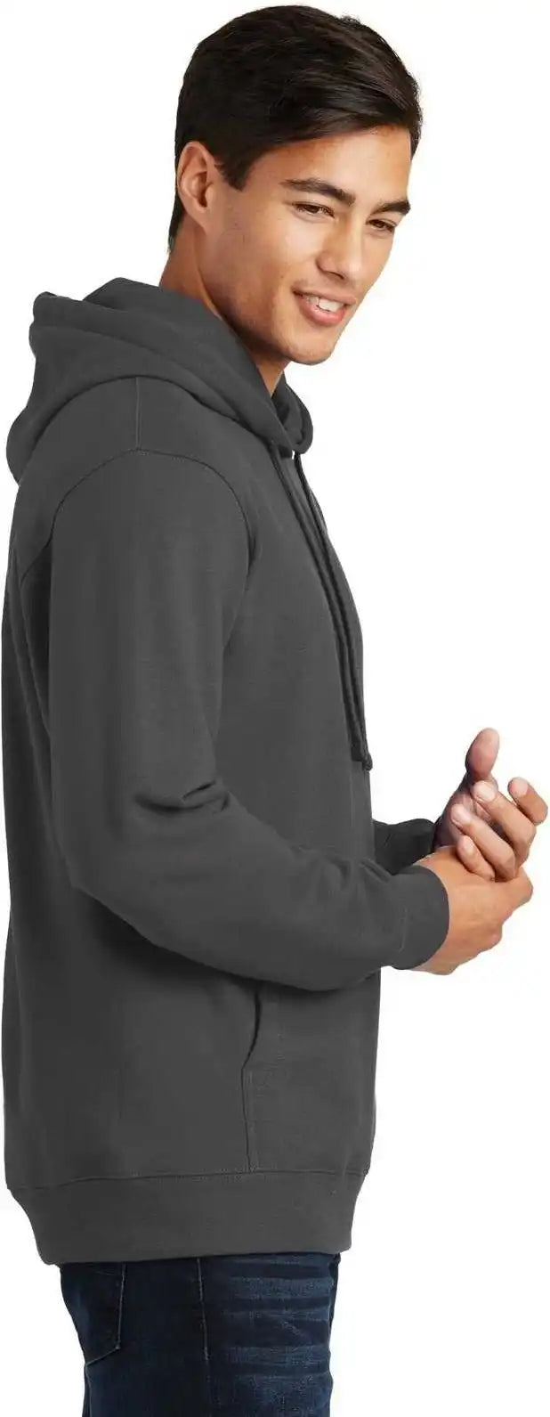 Port &amp; Company Pc850h Fan Favorite Fleece Pullover Hooded Sweatshirt Charcoal