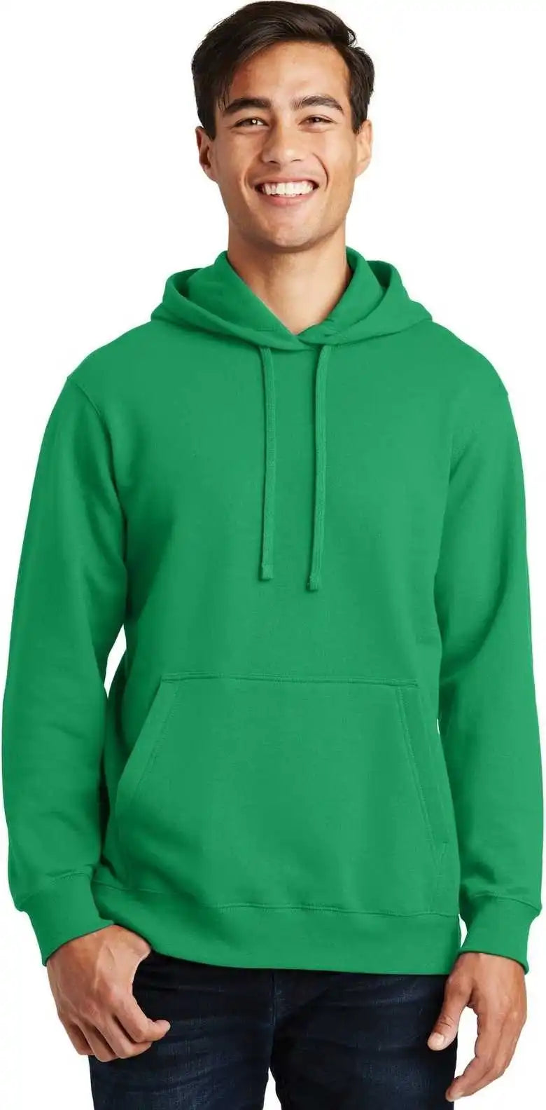 Port &amp; Company Pc850h Fan Favorite Fleece Pullover Hooded Sweatshirt Athletic Kelly