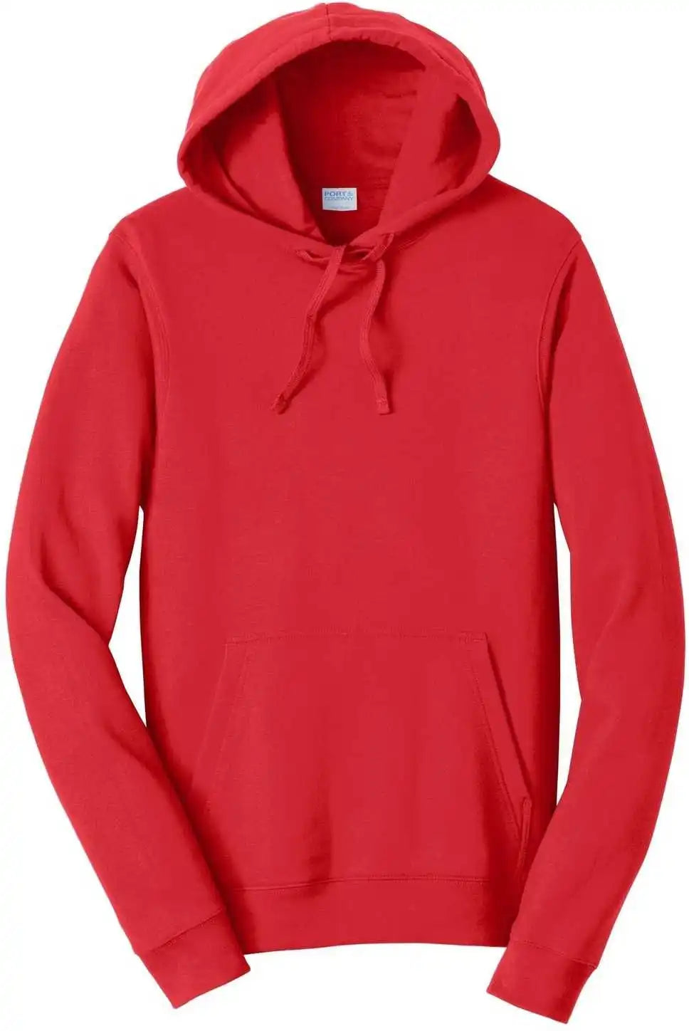 Port &amp; Company Pc850h Fan Favorite Fleece Pullover Hooded Sweatshirt Bright Red