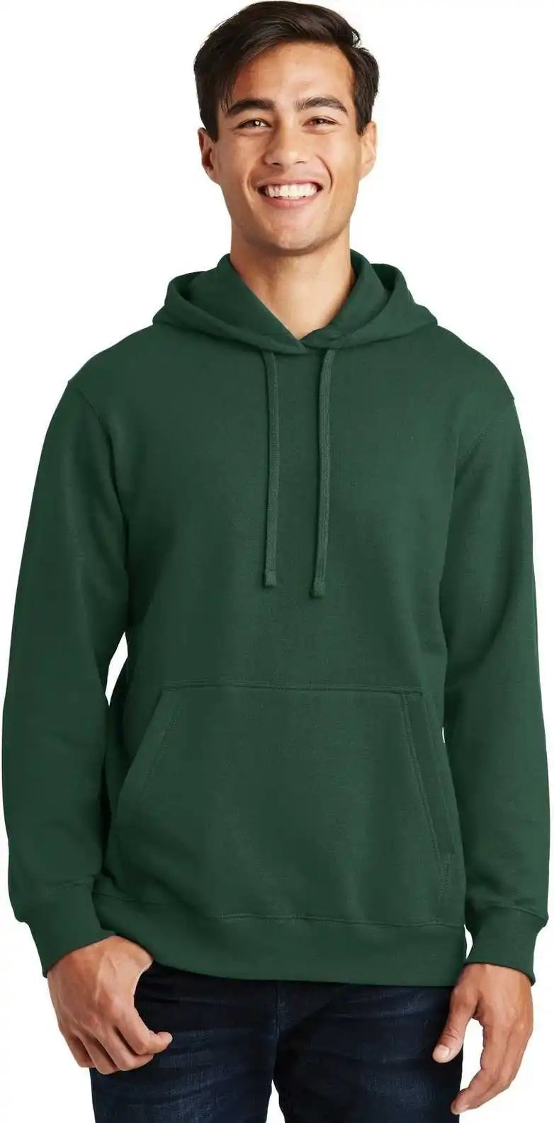 Port & Company Pc850h Fan Favorite Fleece Pullover Hooded Sweatshirt Forest Green