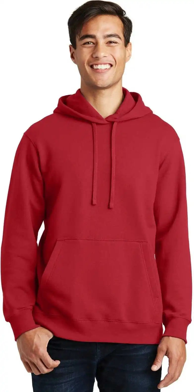 Port &amp; Company Pc850h Fan Favorite Fleece Pullover Hooded Sweatshirt Team Cardinal