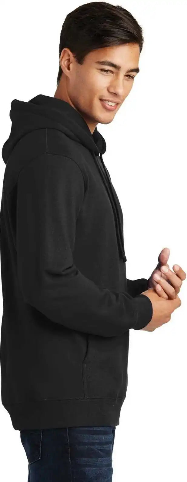 Port &amp; Company Pc850h Fan Favorite Fleece Pullover Hooded Sweatshirt Jet Black