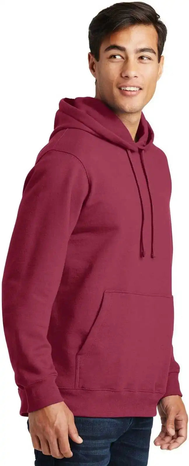 Port &amp; Company Pc850h Fan Favorite Fleece Pullover Hooded Sweatshirt - Garnet