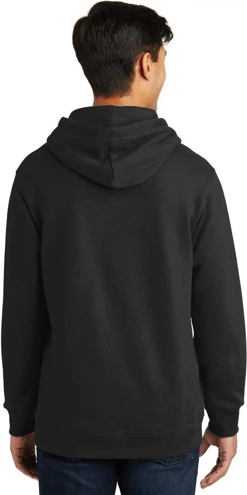 Port & Company Pc850h Fan Favorite Fleece Pullover Hooded Sweatshirt Jet Black