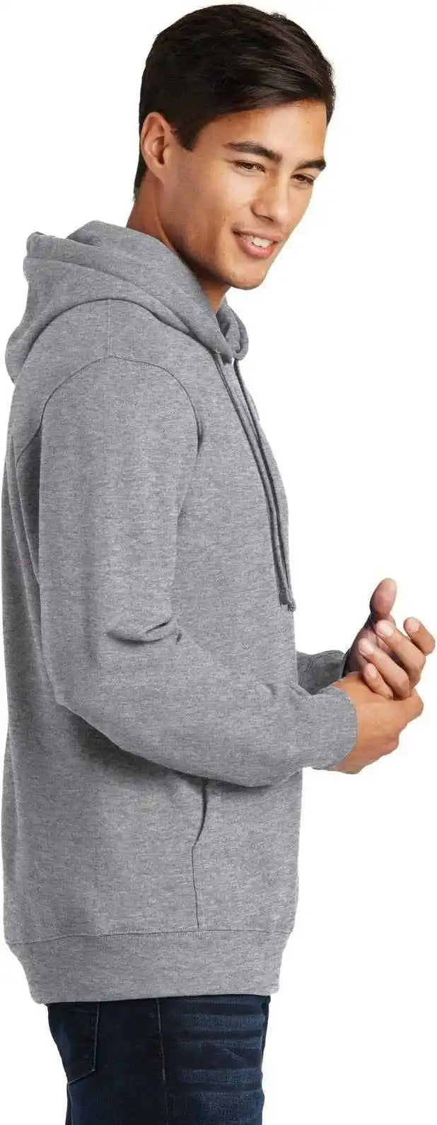 Port &amp; Company Pc850h Fan Favorite Fleece Pullover Hooded Sweatshirt Athletic Heather