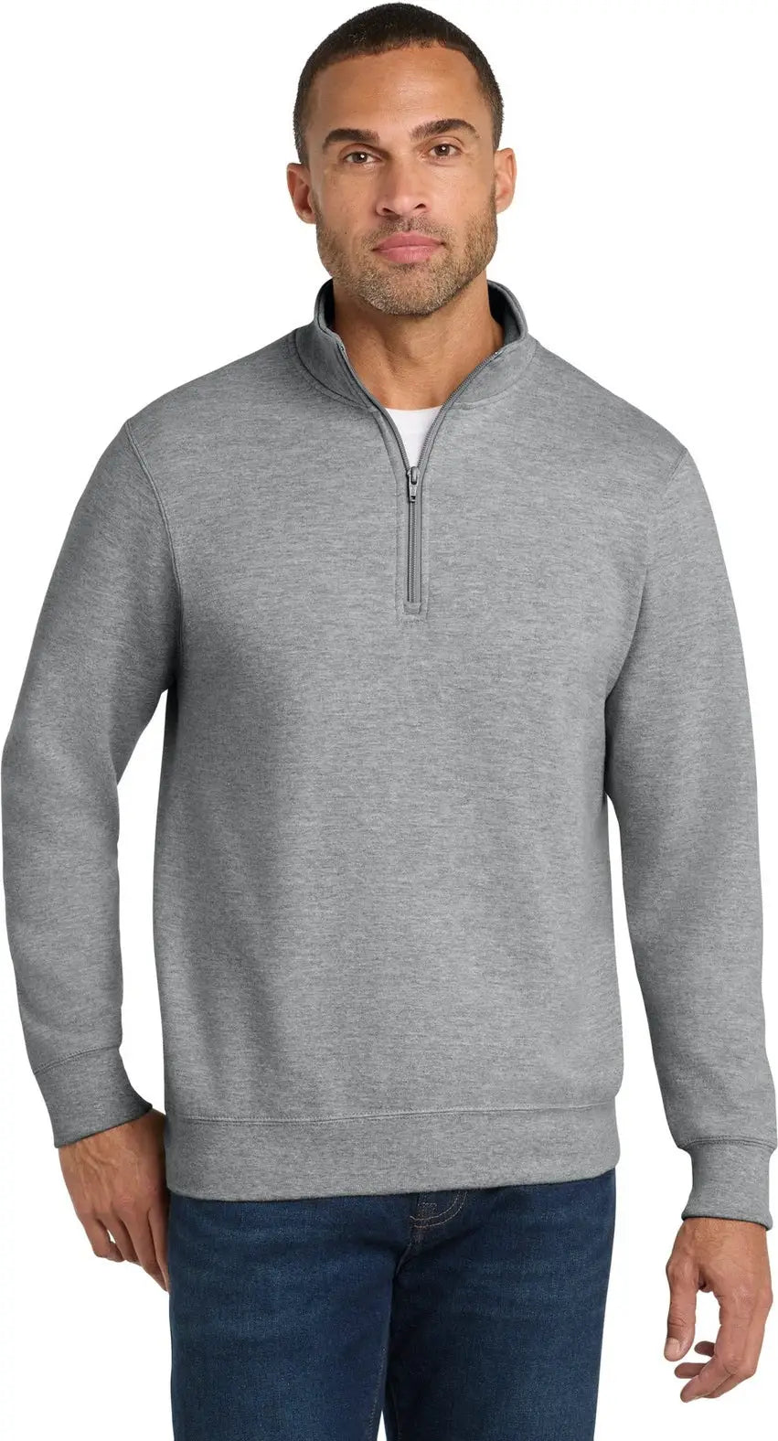Port & Company Pc850q co Fan Favorite Fleece 1/4-zip Pullover Sweatshirt - Athletic Heather