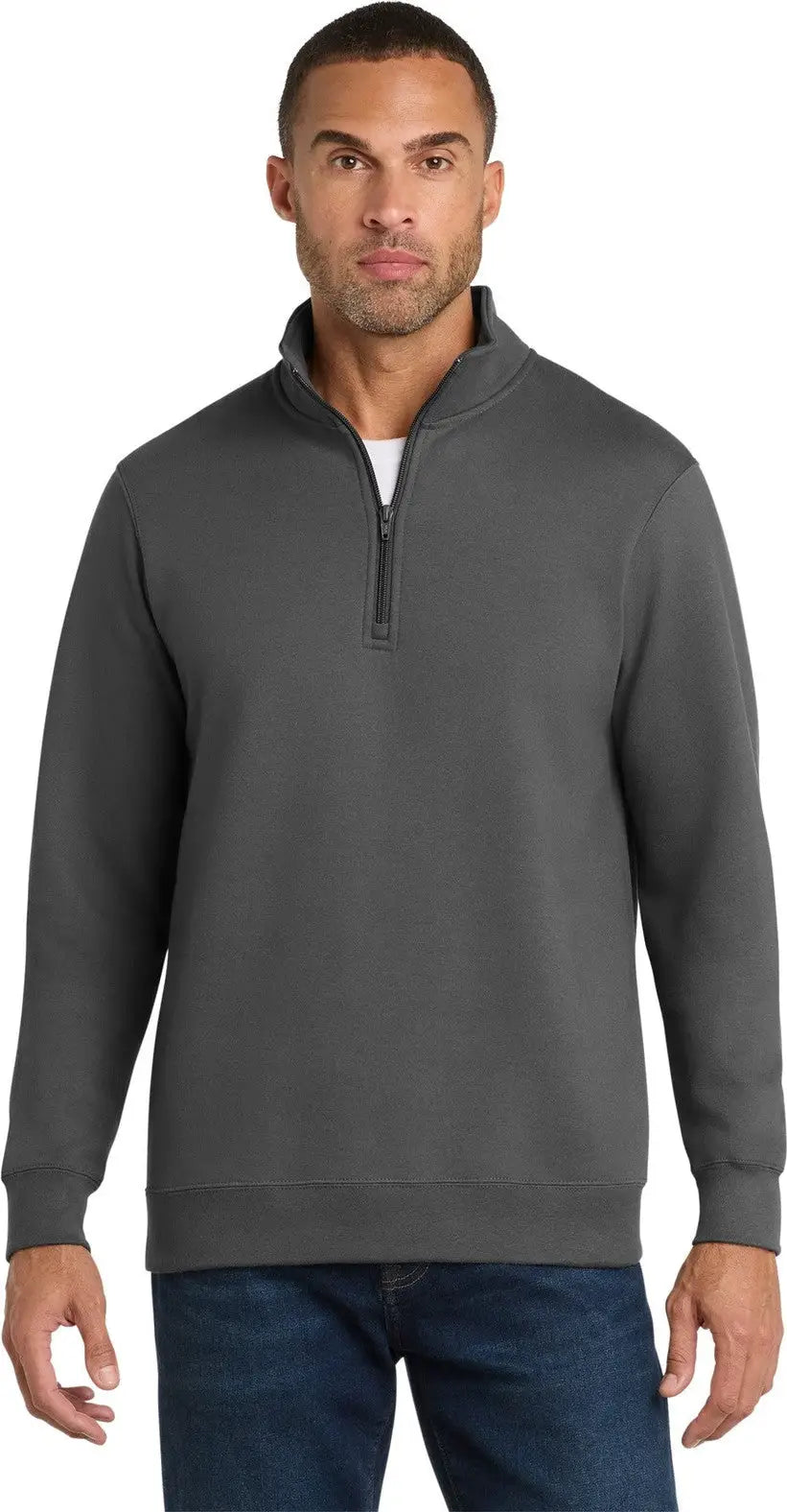 Port & Company Pc850q co Fan Favorite Fleece 1/4-zip Pullover Sweatshirt - Charcoal