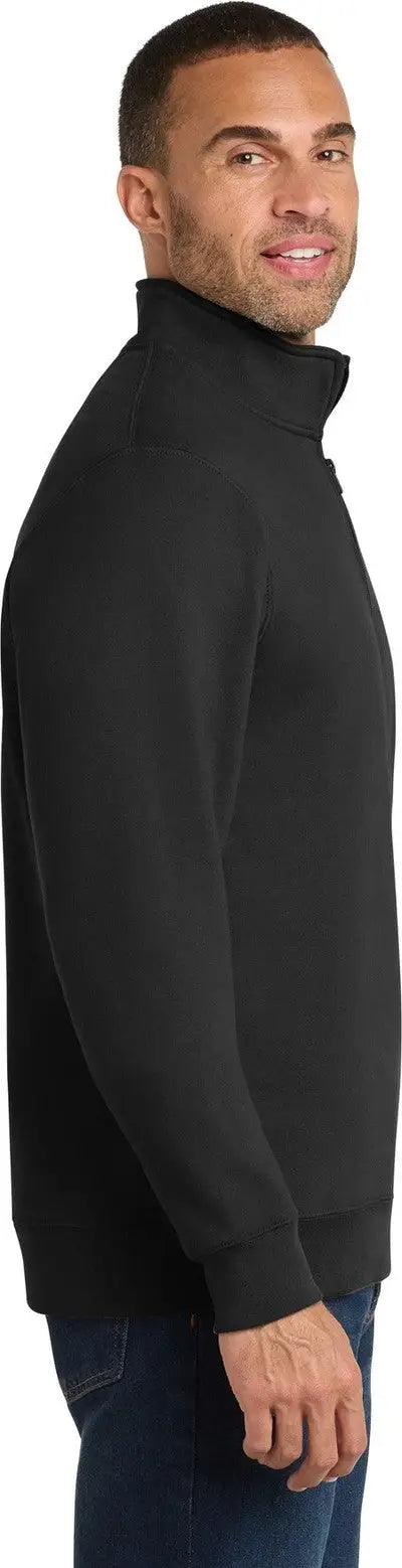 Port & Company Pc850q co Fan Favorite Fleece 1/4-zip Pullover Sweatshirt - Jet Black
