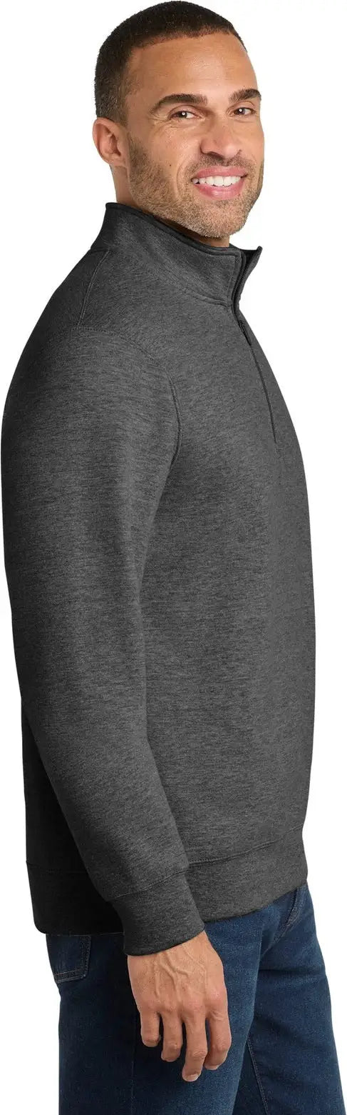 Port & Company Pc850q co Fan Favorite Fleece 1/4-zip Pullover Sweatshirt - Dark Heather Gray