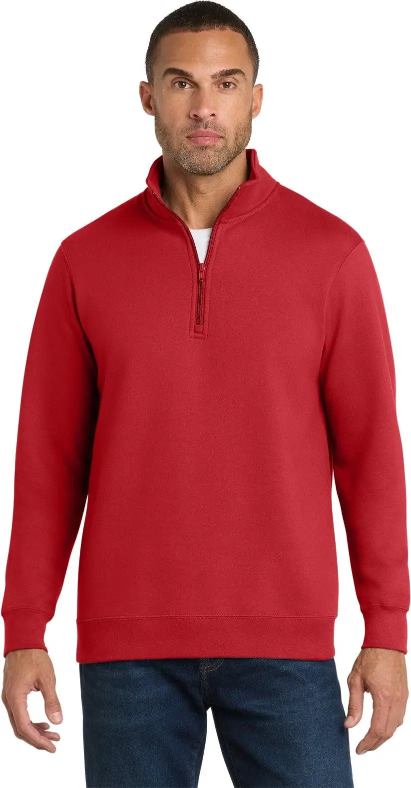 Port & Company Pc850q co Fan Favorite Fleece 1/4-zip Pullover Sweatshirt - Bright Red