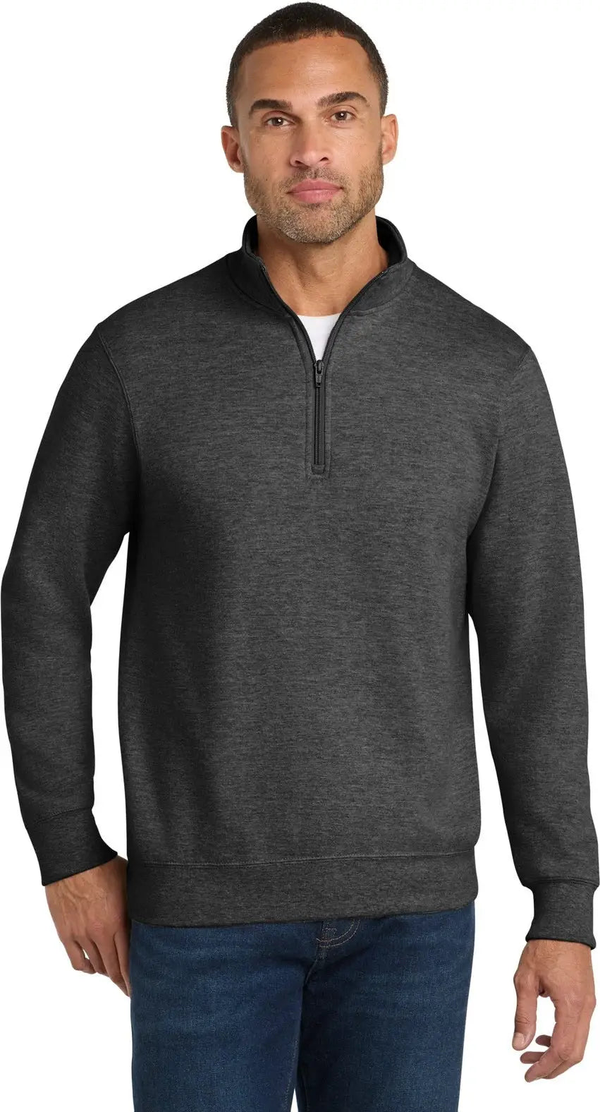 Port & Company Pc850q co Fan Favorite Fleece 1/4-zip Pullover Sweatshirt - Dark Heather Gray